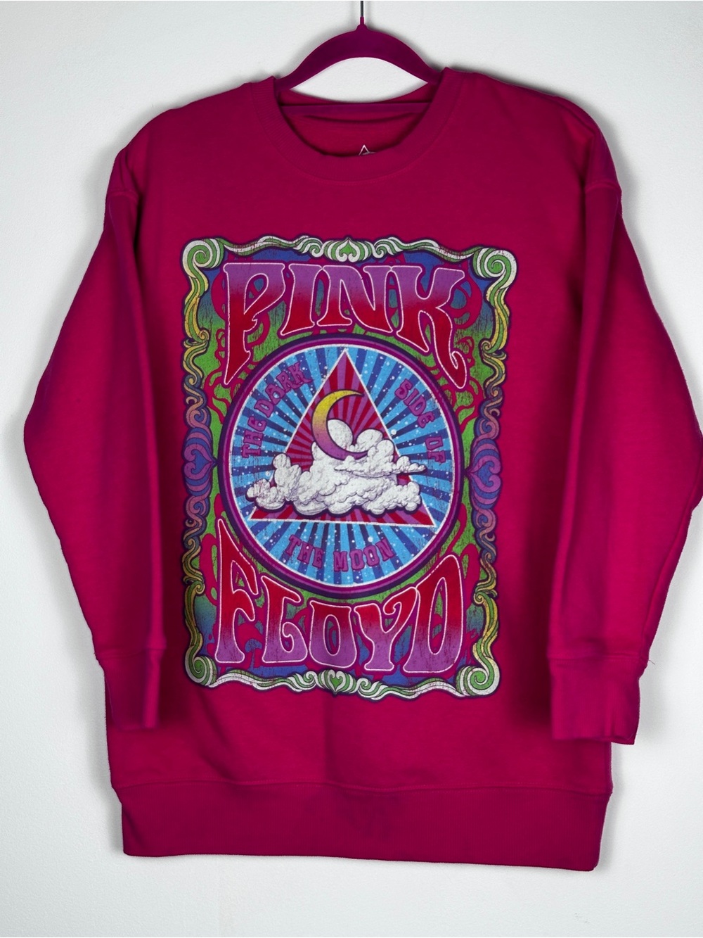 Pink Floyd Dark Side of the Moon Sweatshirt Size L Pink Graphic Crewneck